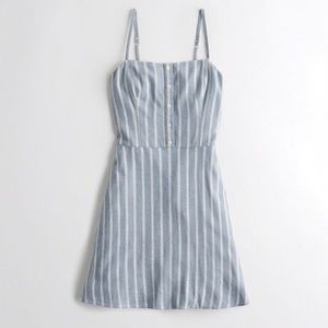 Hollister blue button down dress